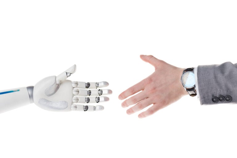 Robot pre-handshake